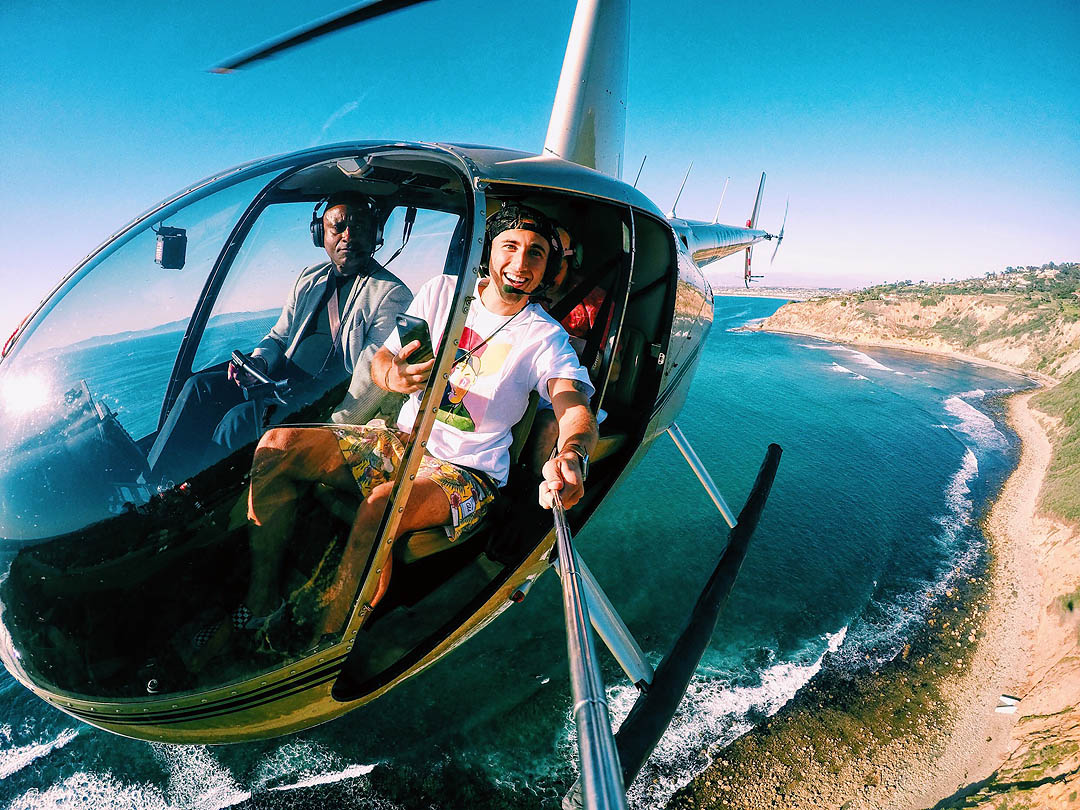 The perfect selfie. Los Angeles Helicopter Tours.