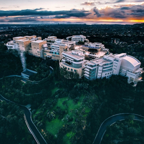 The Getty Center. Los Angeles Helicopter Tours.