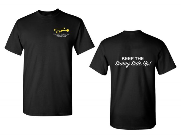 black t-shirt - keep the sunny side up